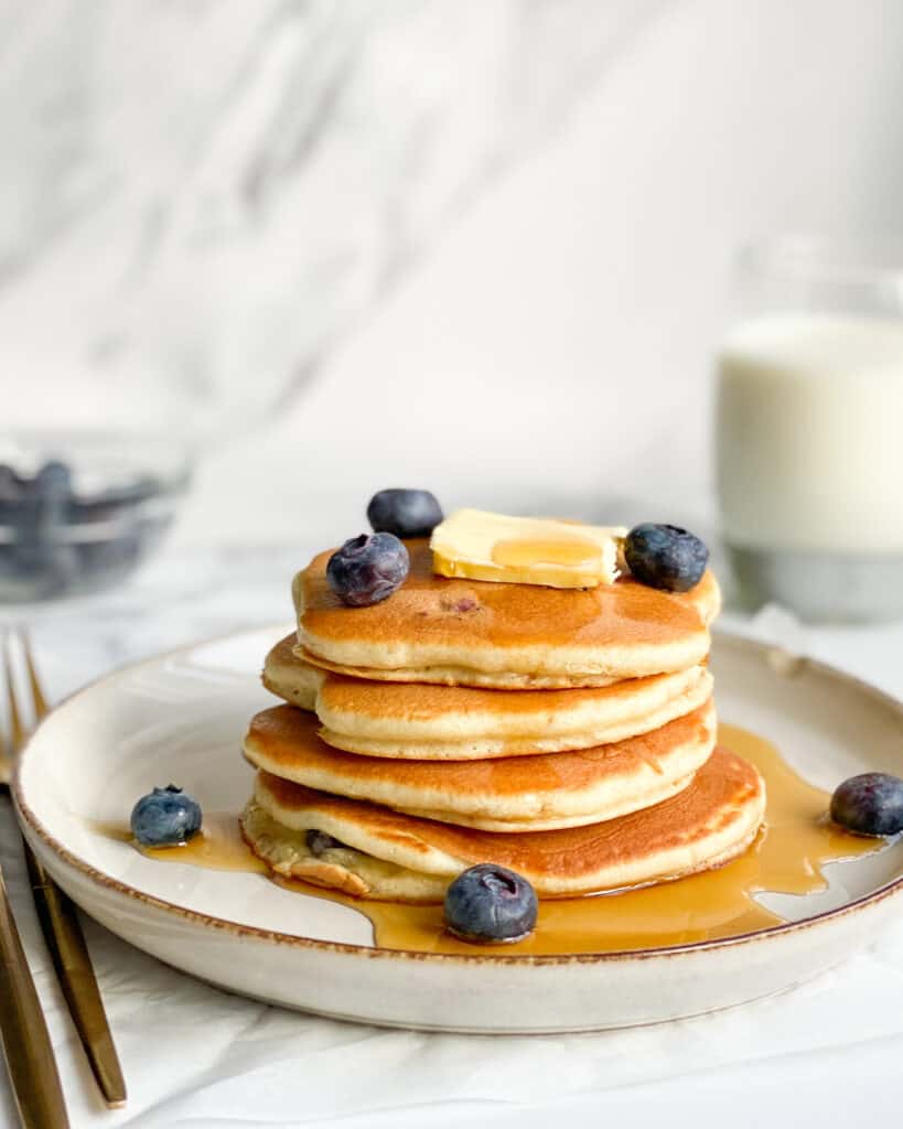 low calorie blueberry pancakes
