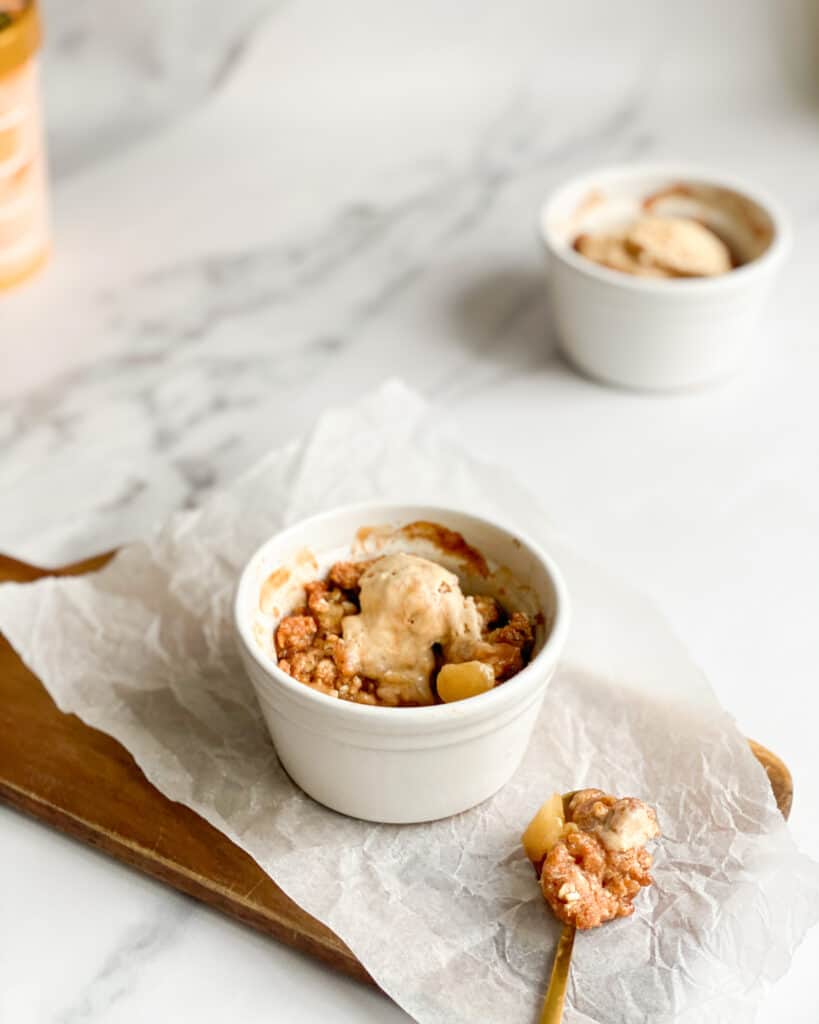 low calorie apple crumble for one