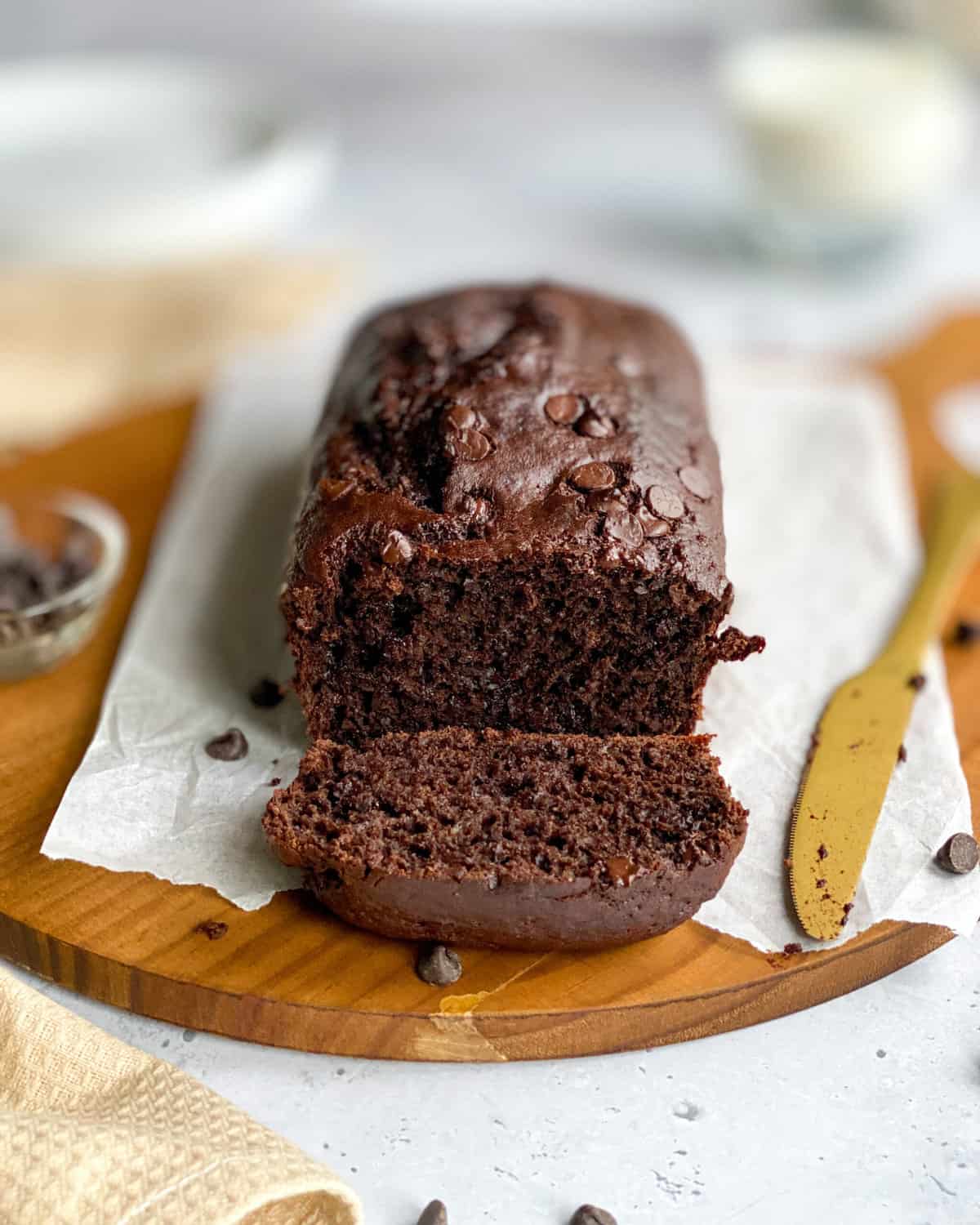 low calorie chocolate banana bread
